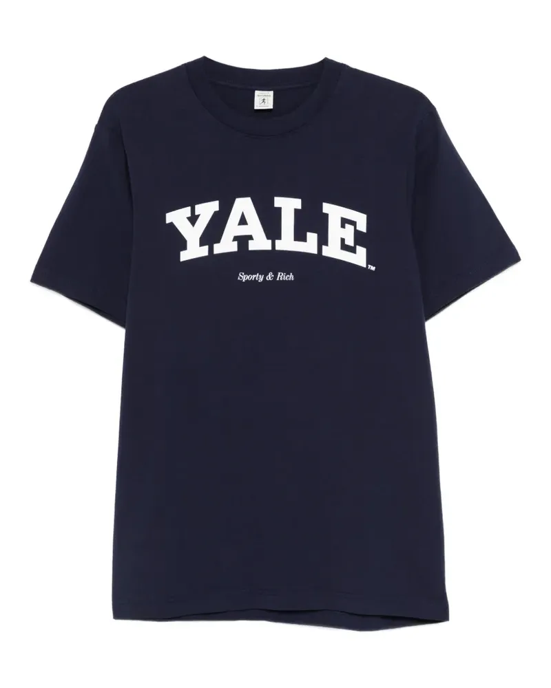 SPORTY & RICH Blaues T-Shirt Blau