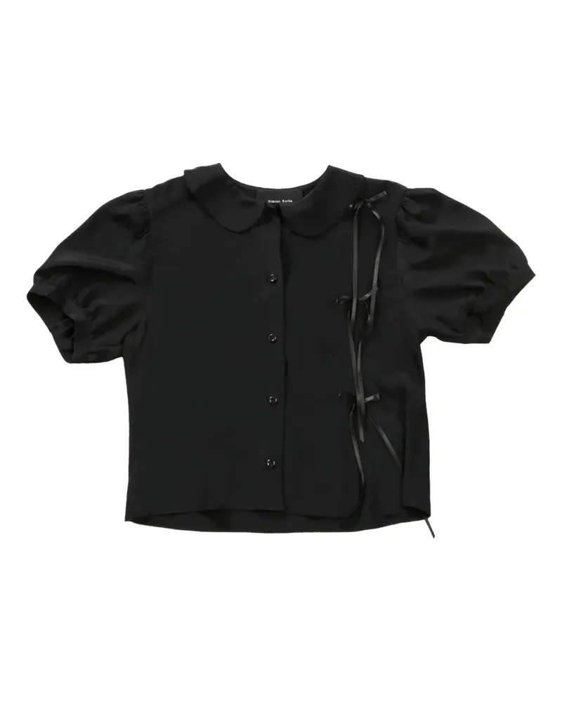 Simone Rocha Hemd mit Schleife - Schwarz Schwarz