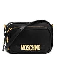 Moschino Umhängetasche mit Logo-Schild Schwarz