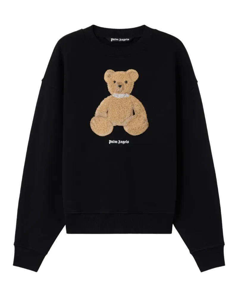 Palm Angels Strukturiertes Sweatshirt mit grafischem Print - Schwarz Schwarz