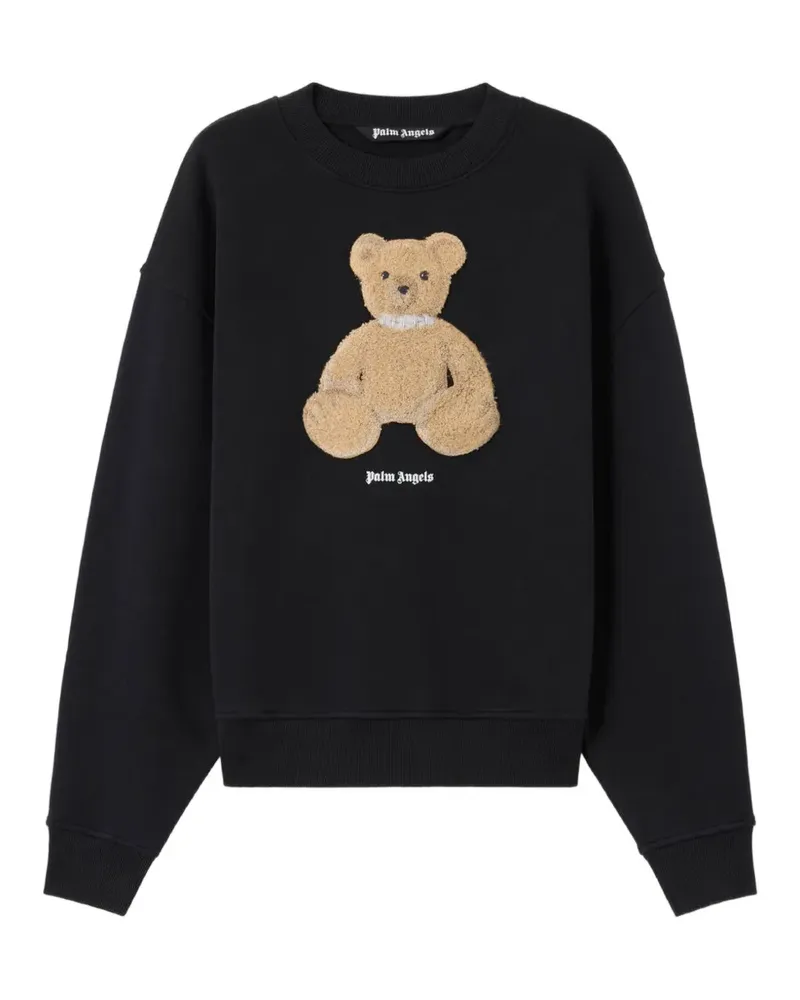 Palm Angels Strukturiertes Sweatshirt mit grafischem Print - Schwarz Schwarz