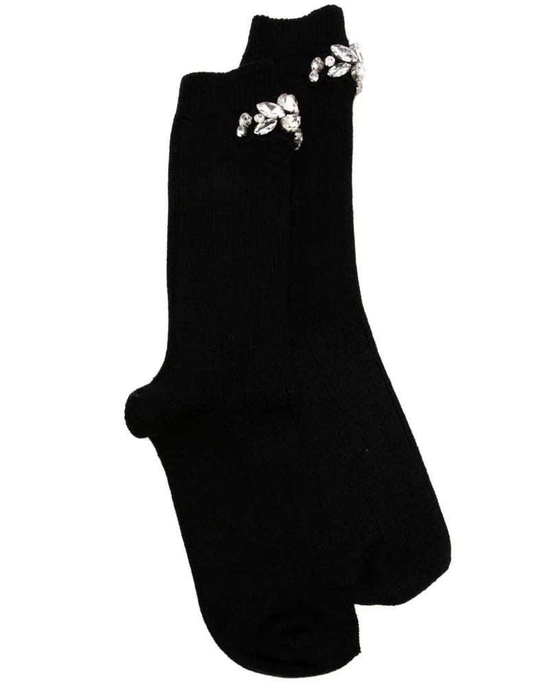 Simone Rocha Verzierte Socken - Schwarz Schwarz