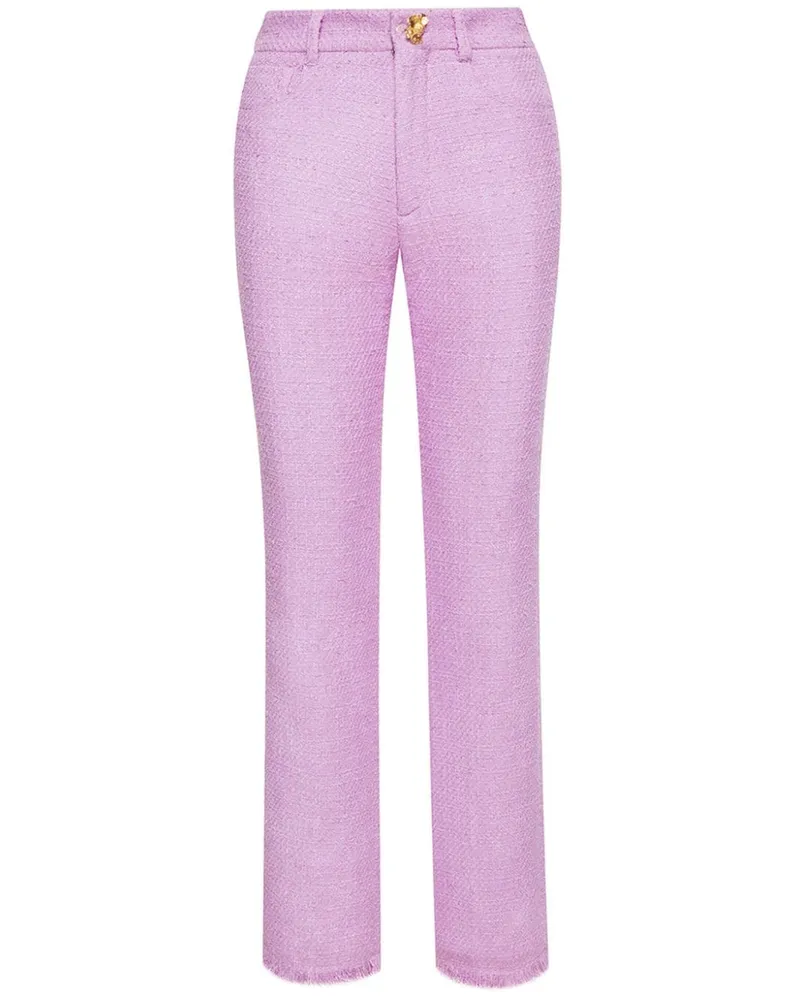 Oscar de la Renta Cropped-Hose aus Tweed - Rosa Rosa