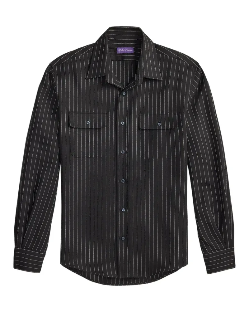 Ralph Lauren pinstripe pocket shirt - Schwarz Schwarz