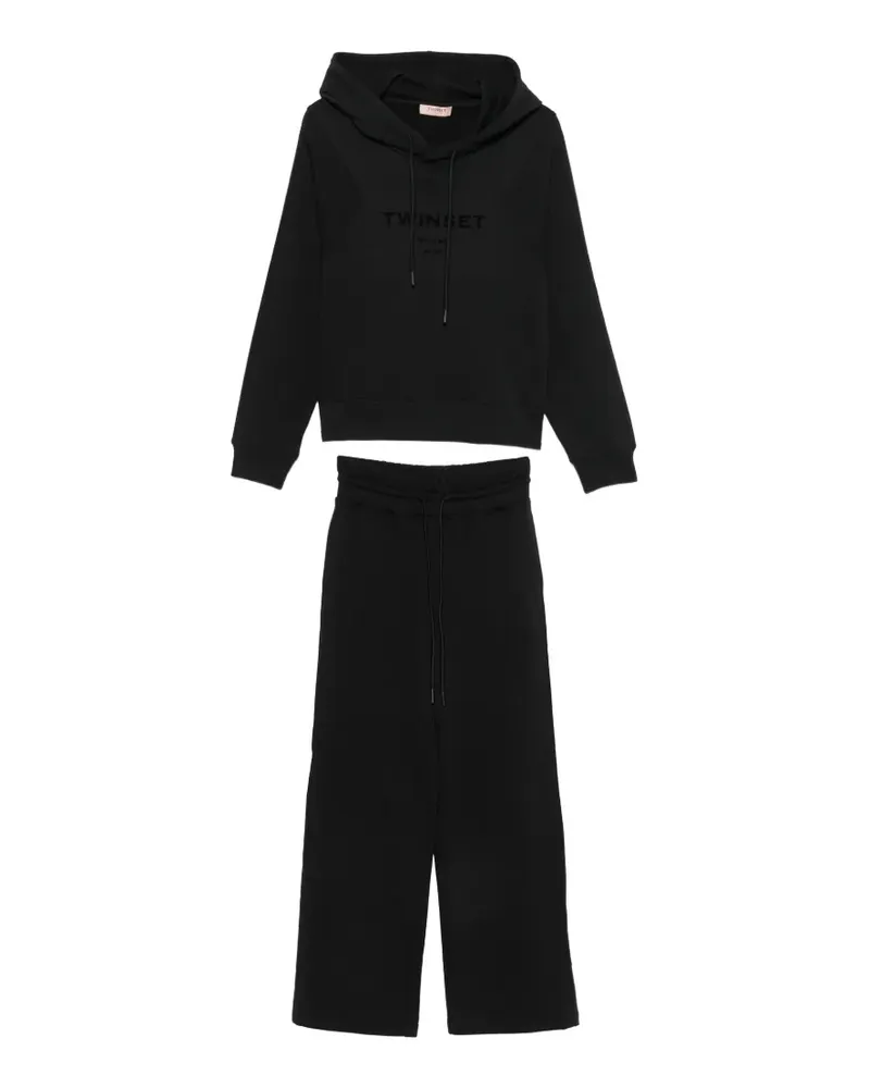 Twin-Set Jogginganzug mit Logo-Detail - Schwarz Schwarz