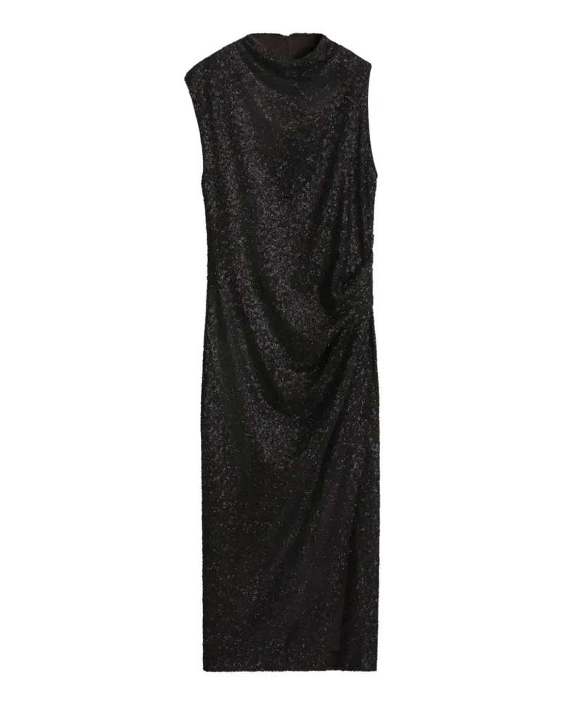 HUGO BOSS Drapiertes Kleid mit Pailletten - Schwarz Schwarz