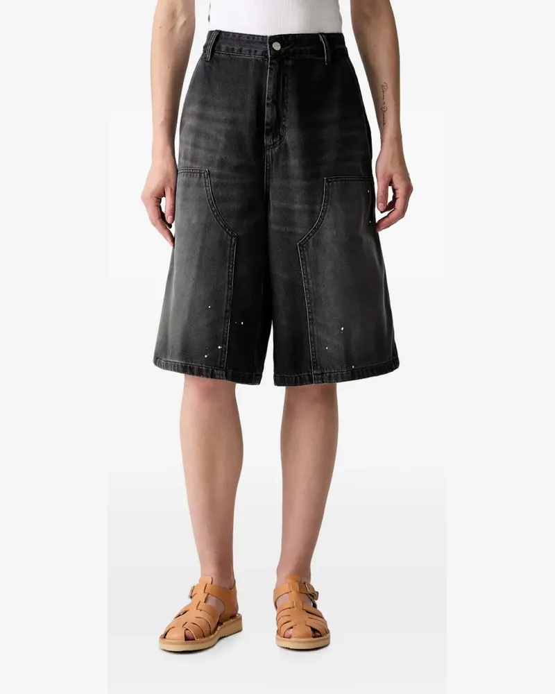 Carhartt WIP paint-splatter carpenter shorts - Schwarz Schwarz