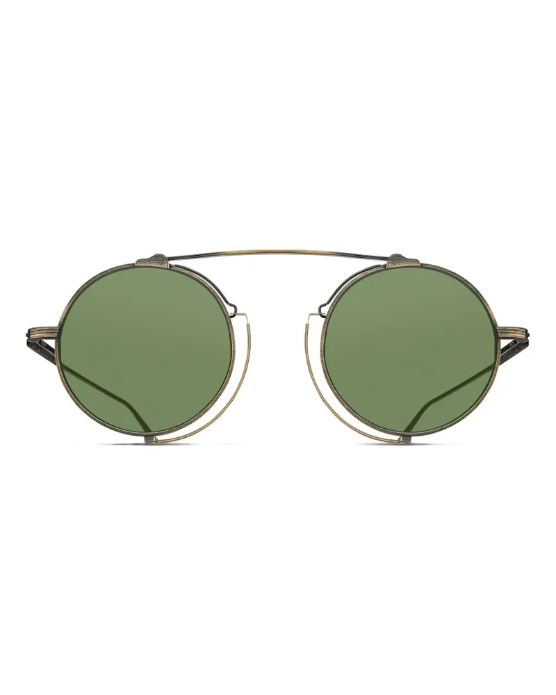MATSUDA brow bar round sunglasses - Gold Gold