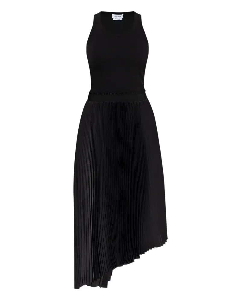 Alexander McQueen Asymmetrisches Kleid mit Falten - Schwarz Schwarz