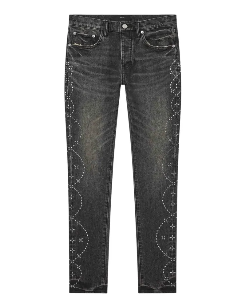 PURPLE BRAND Skinny Twist Hotfix skinny jeans - Grau Grau