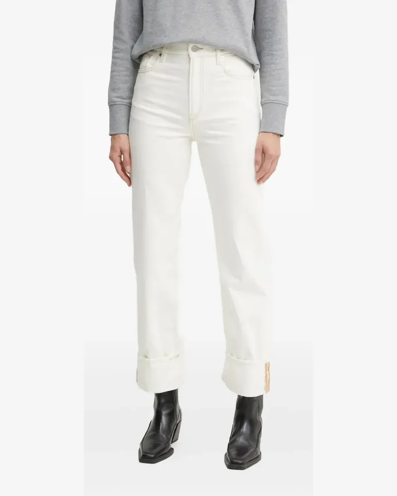 HUGO BOSS cuff-detail straight-leg jeans - Nude Nude