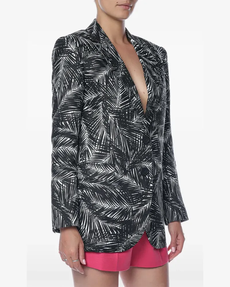 Michael Kors palm-print blazer - Schwarz Schwarz