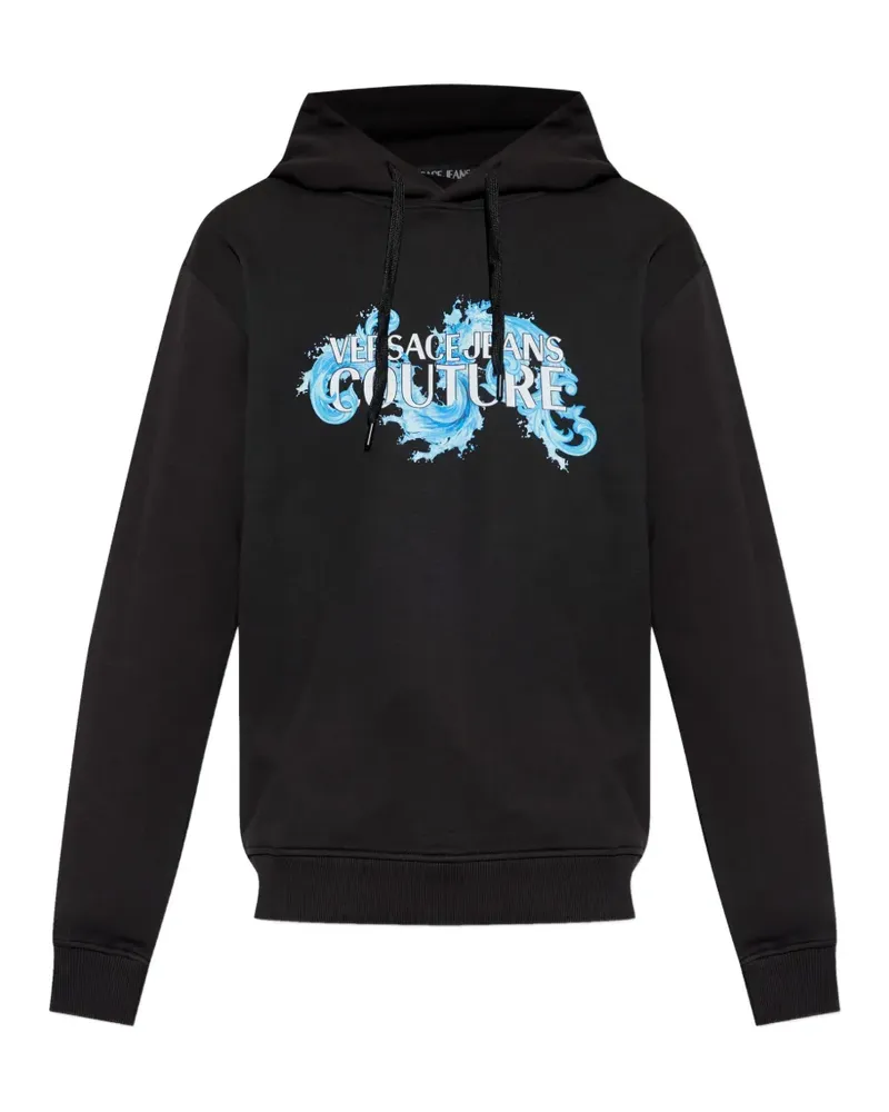 Versace Jeans Klassischer Hoodie - Schwarz Schwarz