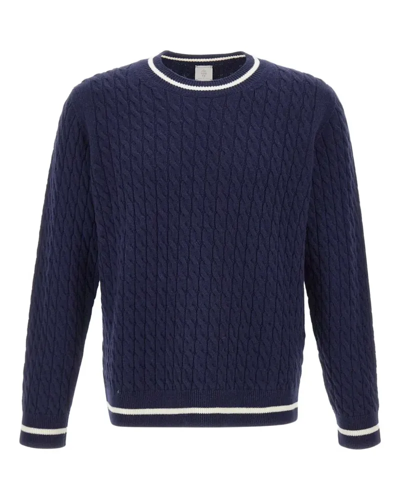 Eleventy Pullover mit Zopfmuster - Blau Blau