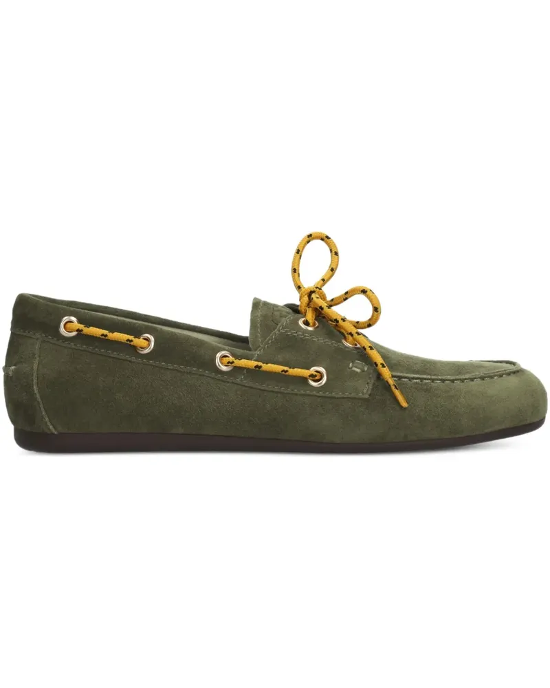 Bibi Lou eyelet lace-up loafers - Grün Grün
