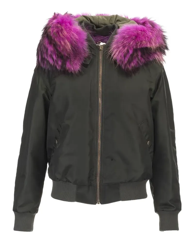 Mr & Mrs Italy faux fur-trim jacket - Grün Grün