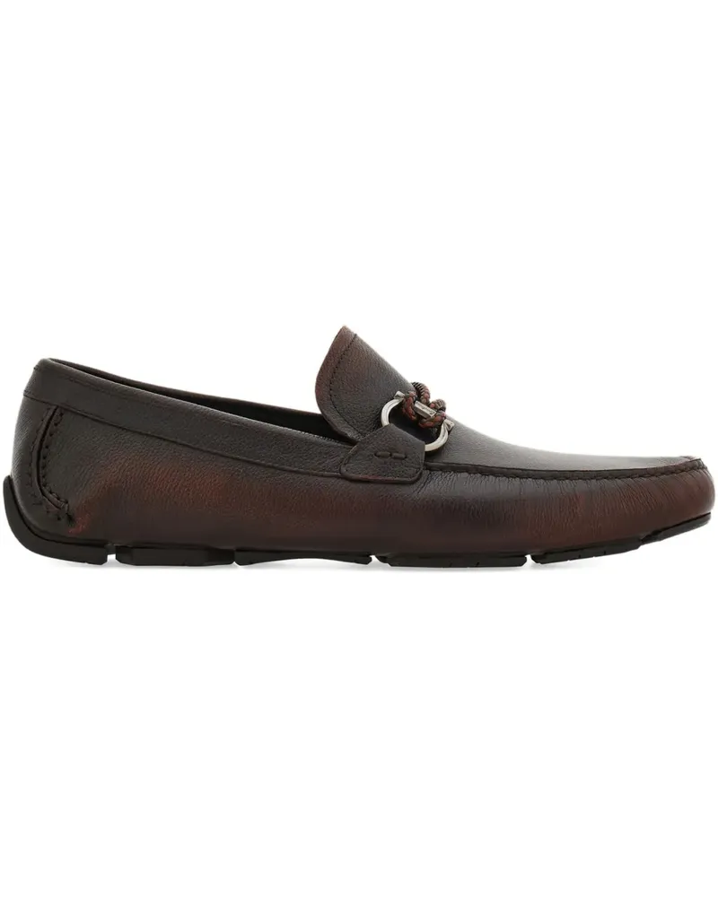 Ferragamo Geflochtene Gancini Loafer - Braun Braun