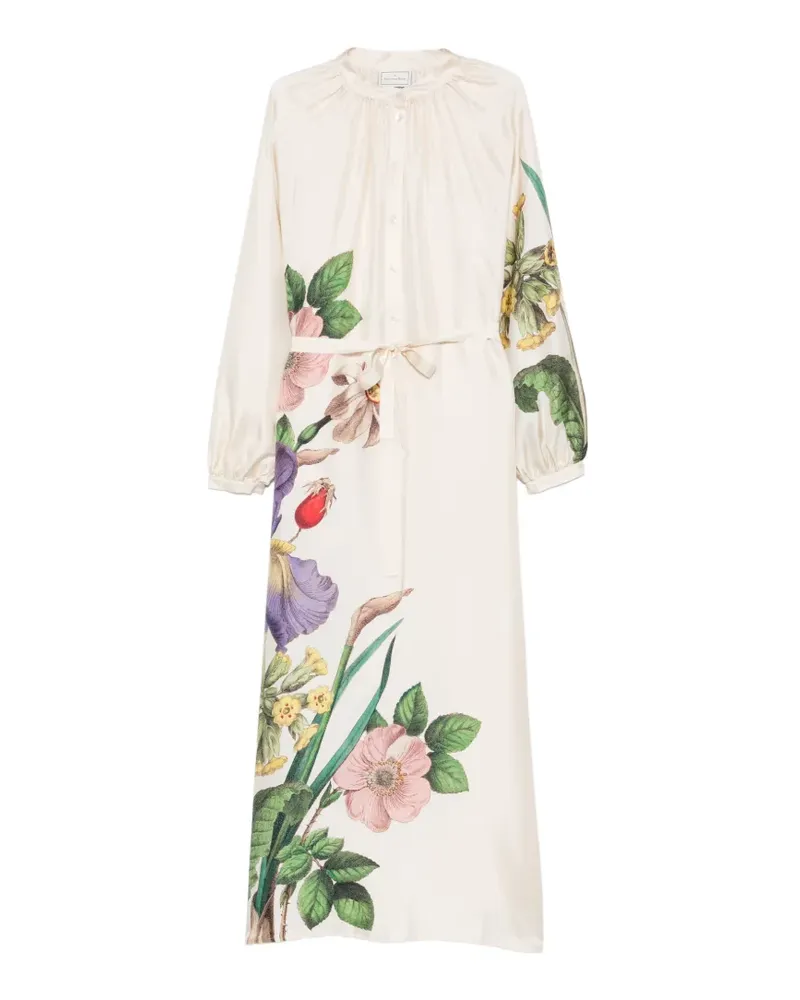 Pierre-Louis Mascia floral-print maxi dress - Nude Nude
