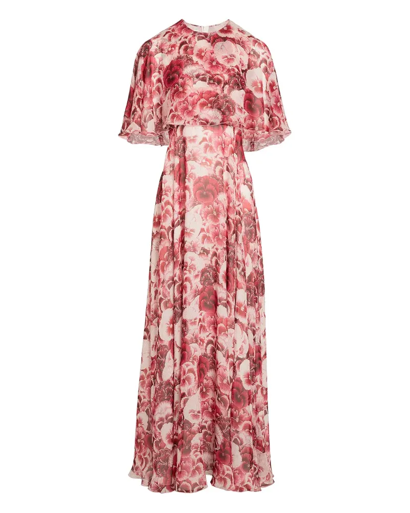 Giambattista Valli Maxikleid mit Blumen-Print - Rot Rot