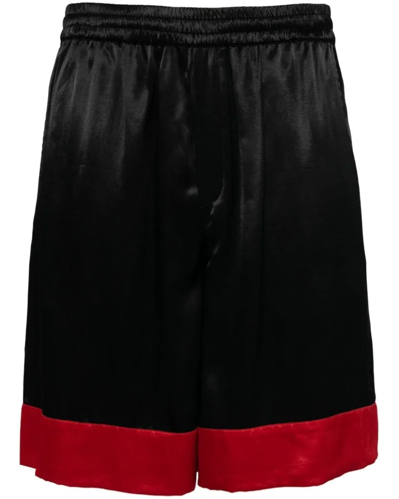 OFF-WHITE Weite Joggingshorts mit Logo-Print - Schwarz Schwarz