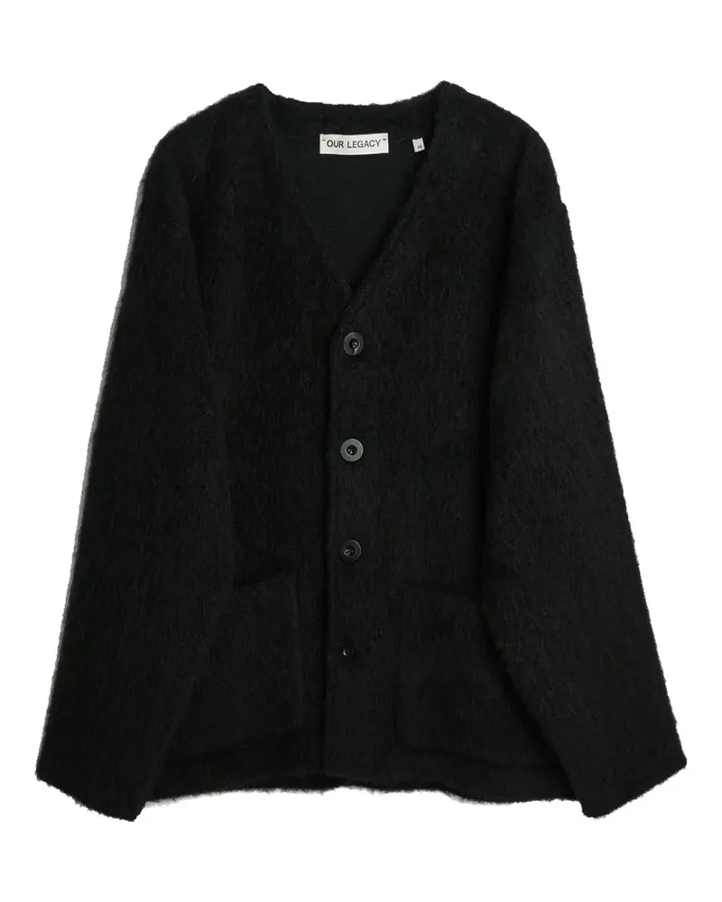 Our Legacy buttoned V-neck cardigan - Schwarz Schwarz