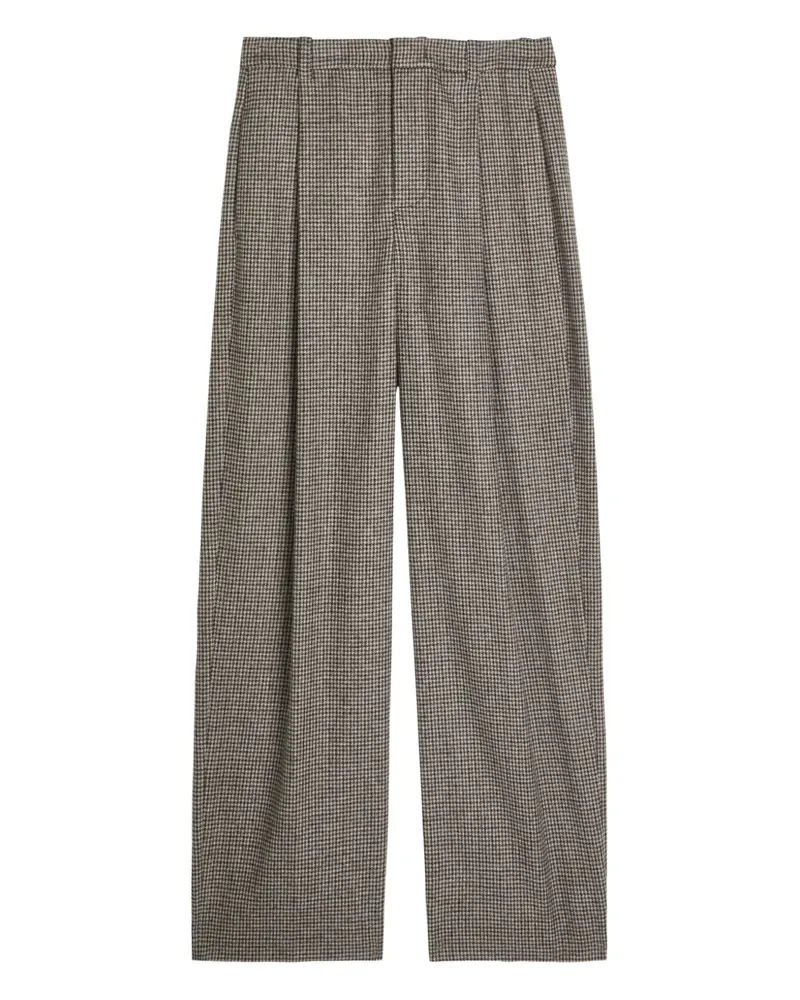 Vince Gerade Hose mit Hahnentrittmuster - Braun Braun