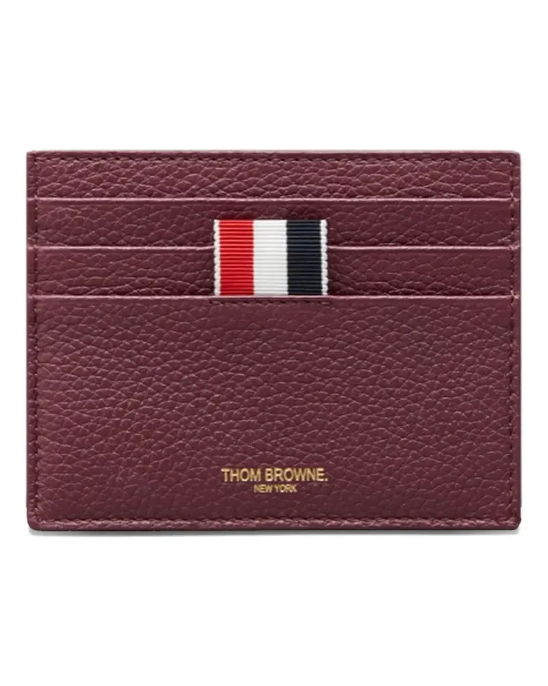 Thom Browne pebble-grain card holder - Rot Rot