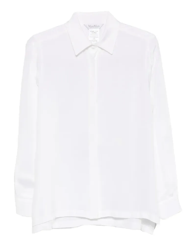 Max Mara Mxmgeranio button-up long-sleeve shirt - Weiß Weiß