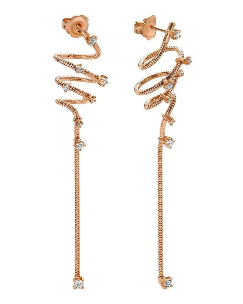 Mattia Cielo 18kt Rugia Rotgoldohrringe mit Diamant - Rosa Rosa