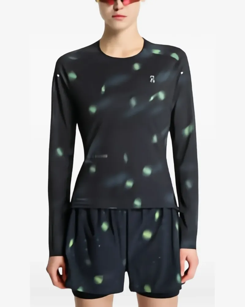 ON Langes Sport-T-Shirt Lumos - Schwarz Schwarz