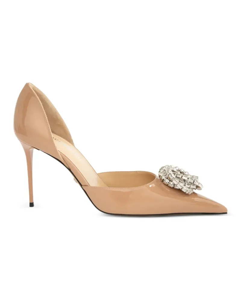 Mach & Mach D'Orsay Pumps mit Kristallverzierung - Nude Nude