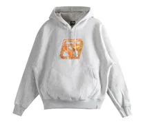 Hoodie mit grafischem Print - Grau