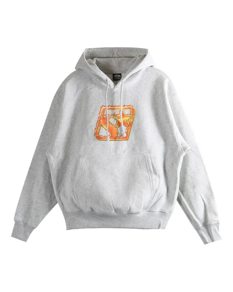 Stüssy graphic-print hoodie - Grau Grau