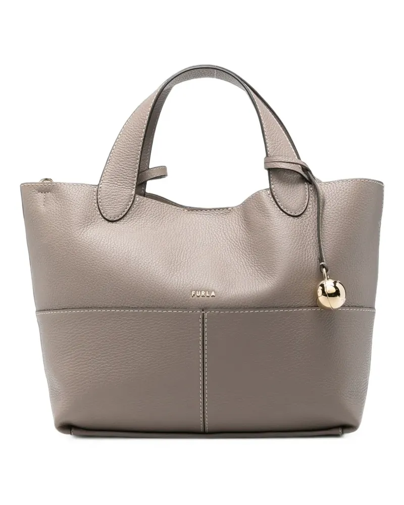 Furla grained leather tote bag - Nude Nude