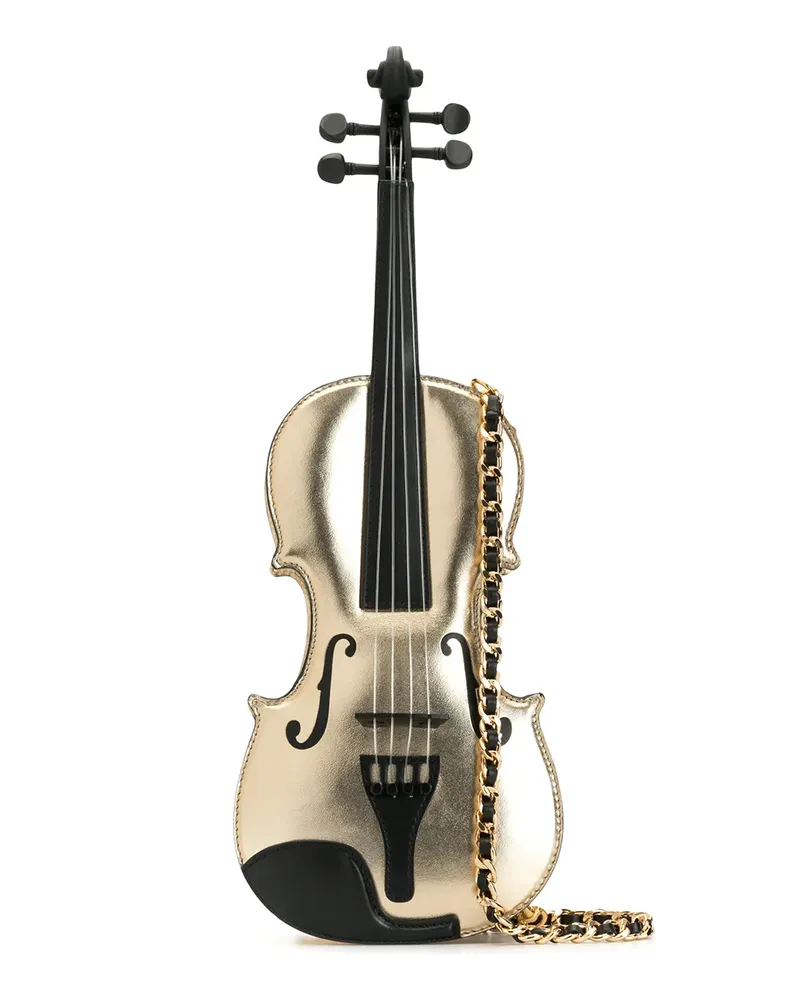 Moschino Umhängetasche in Geigenform - Gold Gold