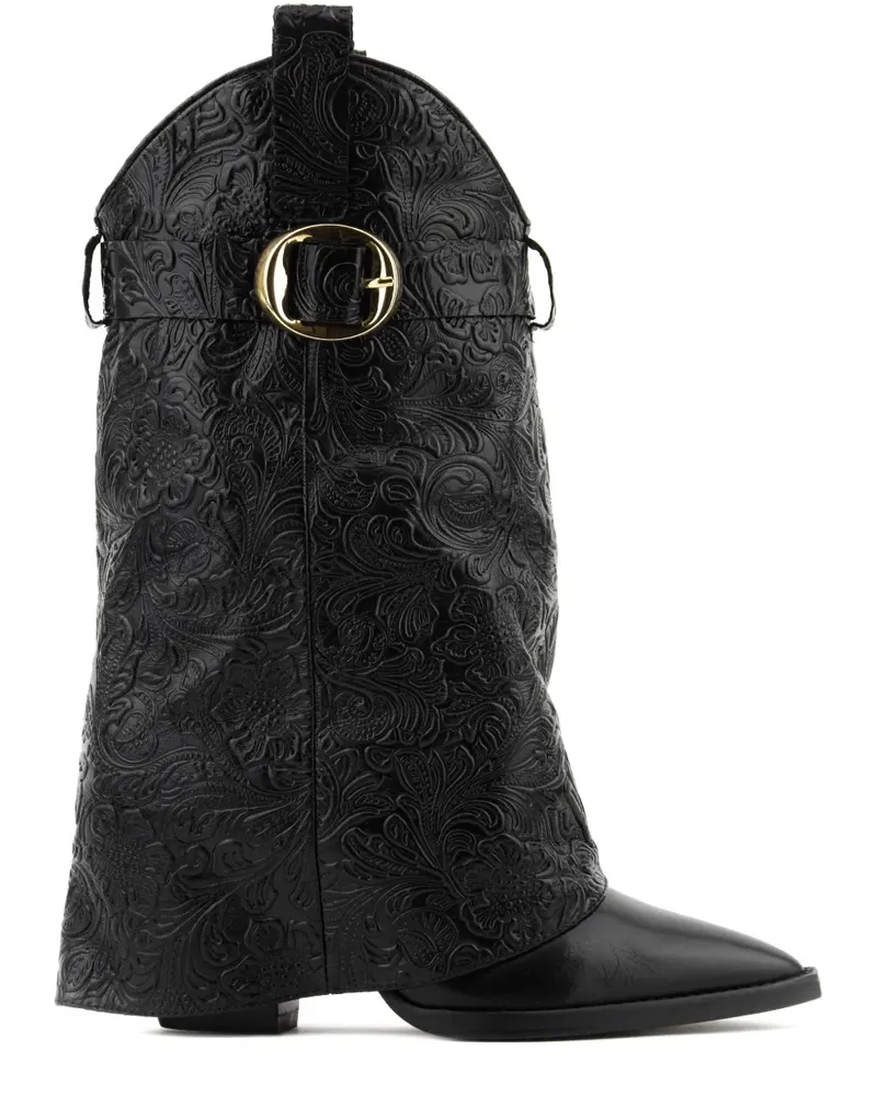 Paul Warmer x Toral Folk Book Floral Stiefel - Schwarz Schwarz