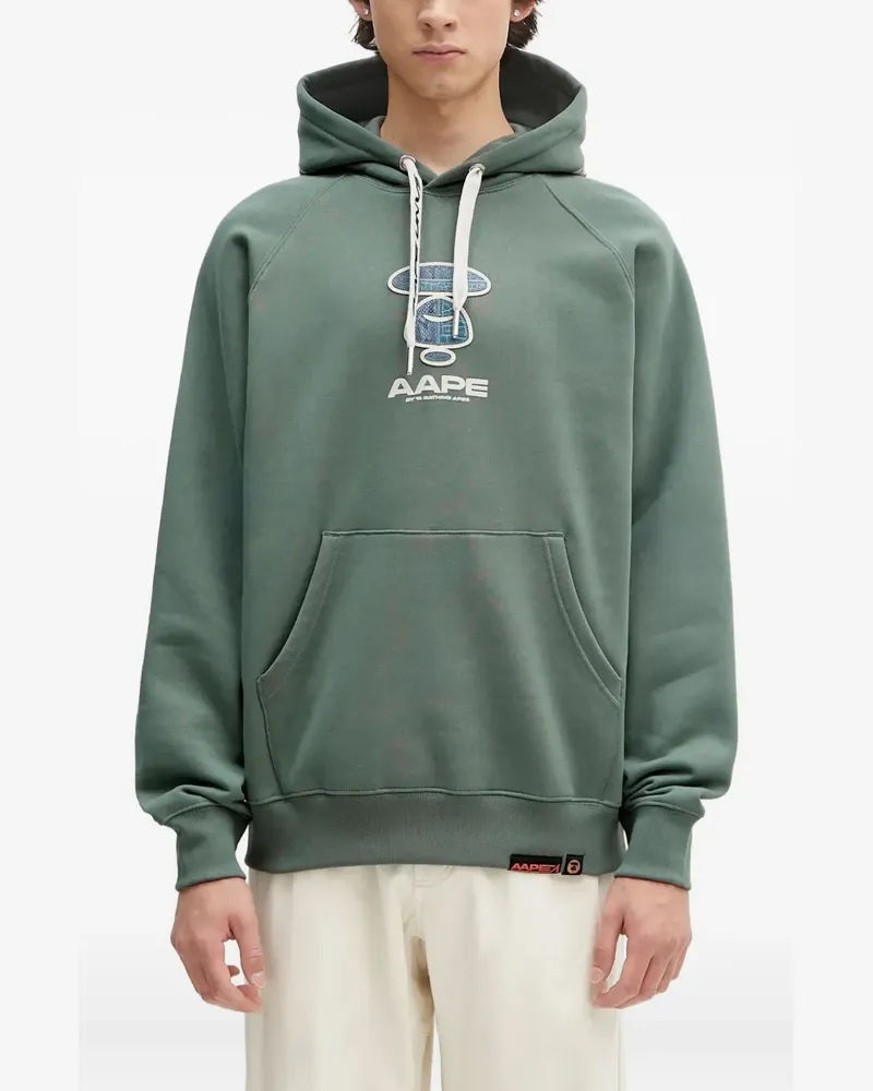 BAPE Moonface Hoodie mit Logo - Grün Grün