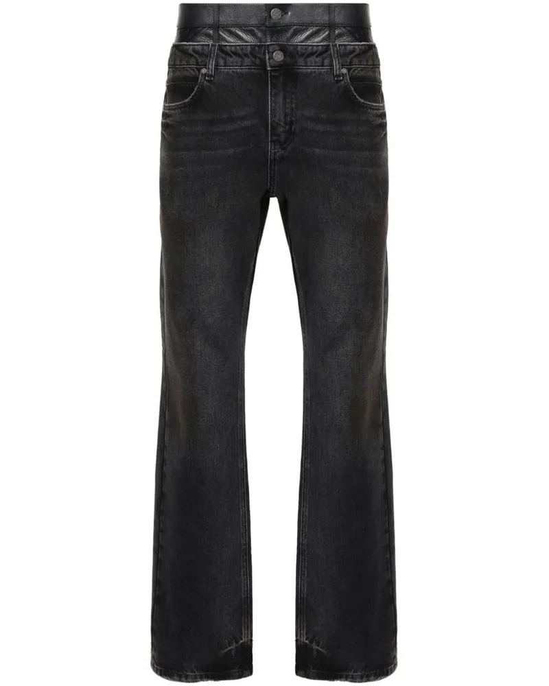 Guess Straight-Leg-Jeans mit hohem Bund - Grau Grau