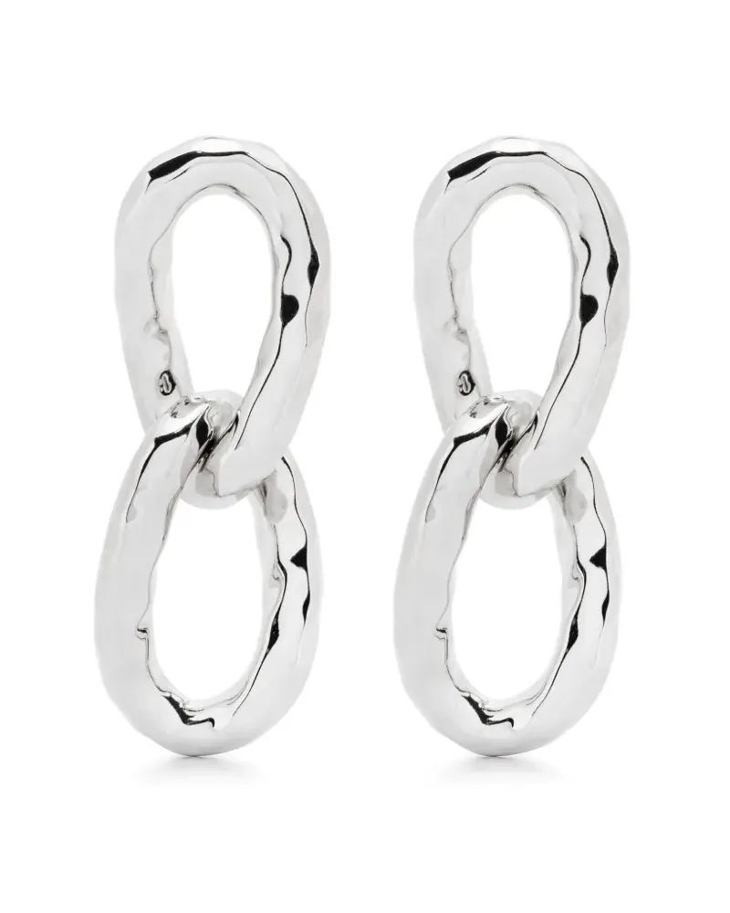 Jil Sander Ohrringe aus Kettengliedern - Silber Silber