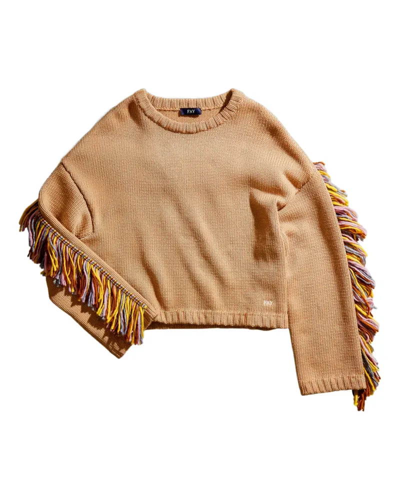 Fay fringed wool sweater - Nude Nude