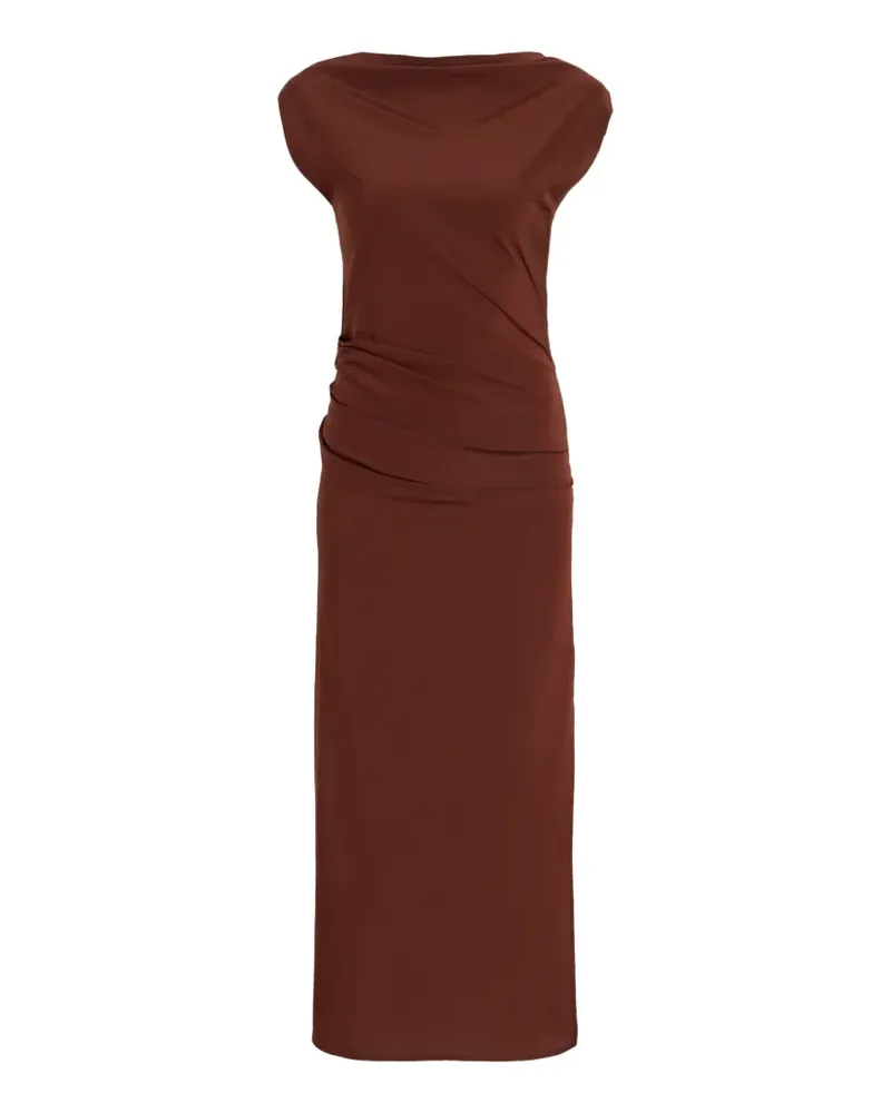 Proenza Schouler Drapiertes Midikleid - Braun Braun