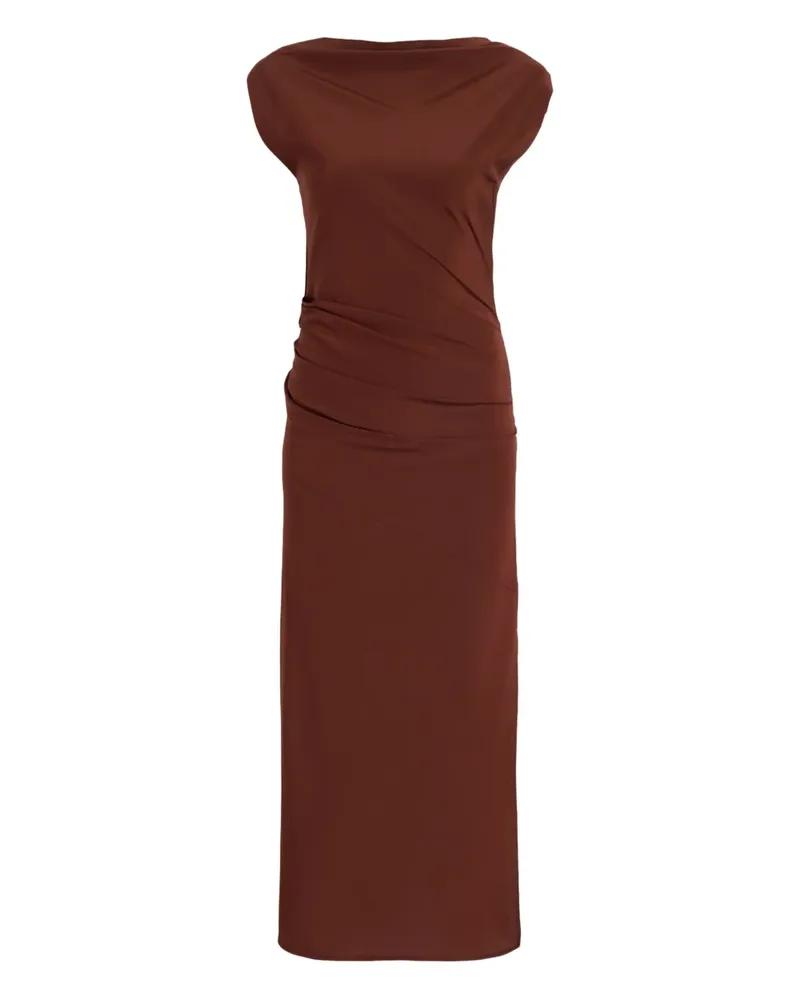 Proenza Schouler Drapiertes Midikleid - Braun Braun