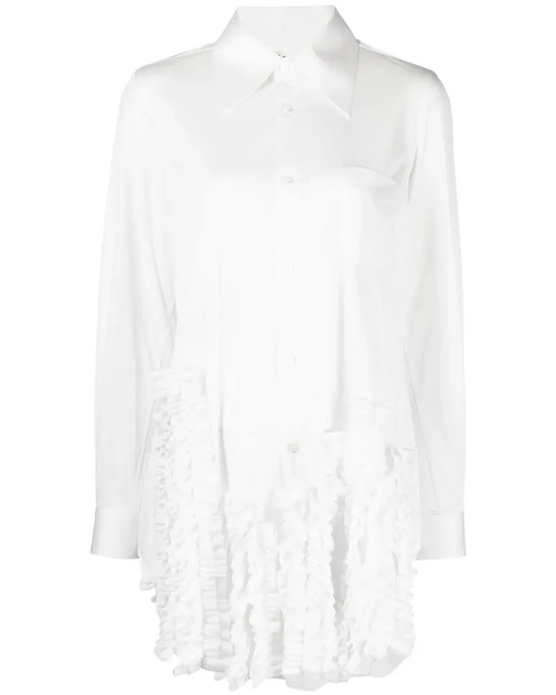 Comme des Garçons Hemd mit Rüschenbesatz - Weiß Weiß