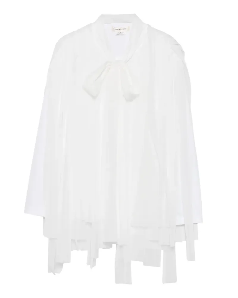Comme des Garçons bow-detail layered top - Weiß Weiß