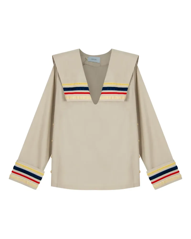 ISOLDA Canoa Costeira Bluse mit Matrosenkragen - Nude Nude