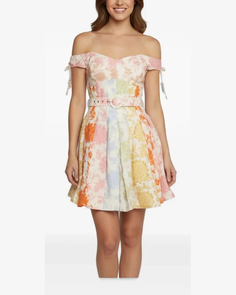 Zimmermann floral-print mini dress - Weiß Weiß