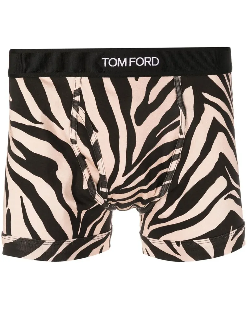 Tom Ford Slip mit Zebra-Print - Schwarz Schwarz