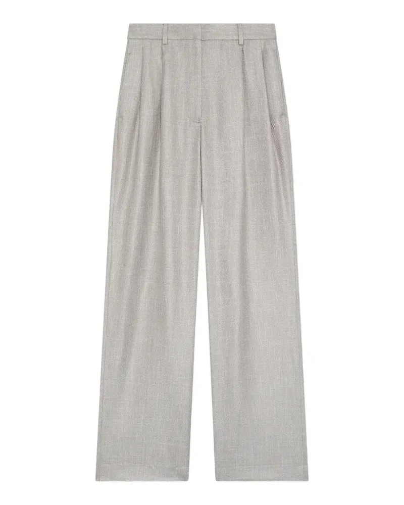 LARDINI pleated straight-leg trousers - Grau Grau
