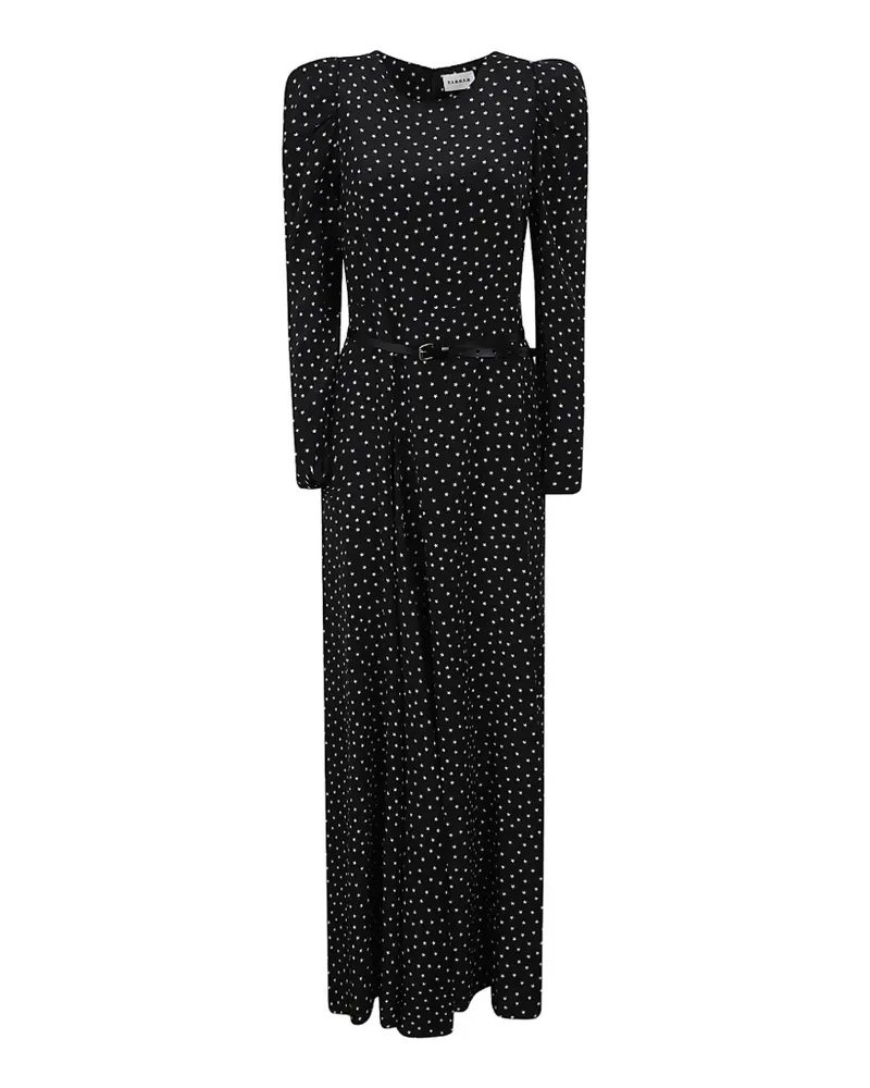 P.A.R.O.S.H. P.A.R.O H. star-print belted maxi dress - Schwarz Schwarz