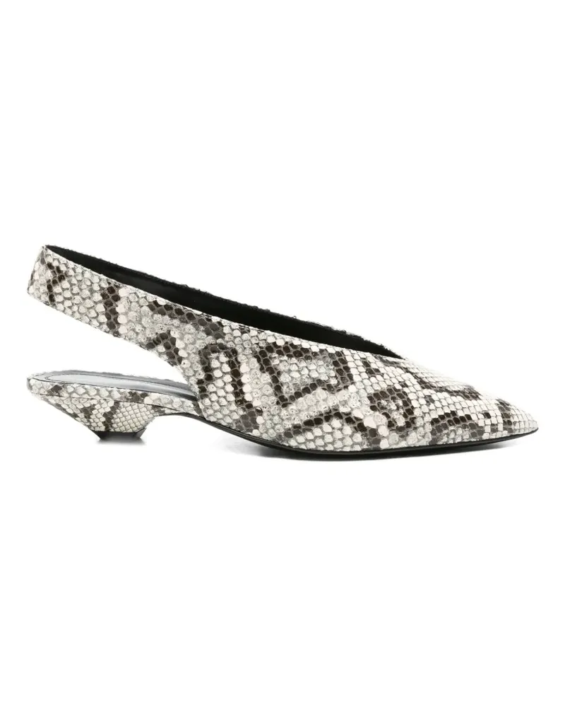 Sergio Rossi Beak slingback pointed pumps - Grau Grau
